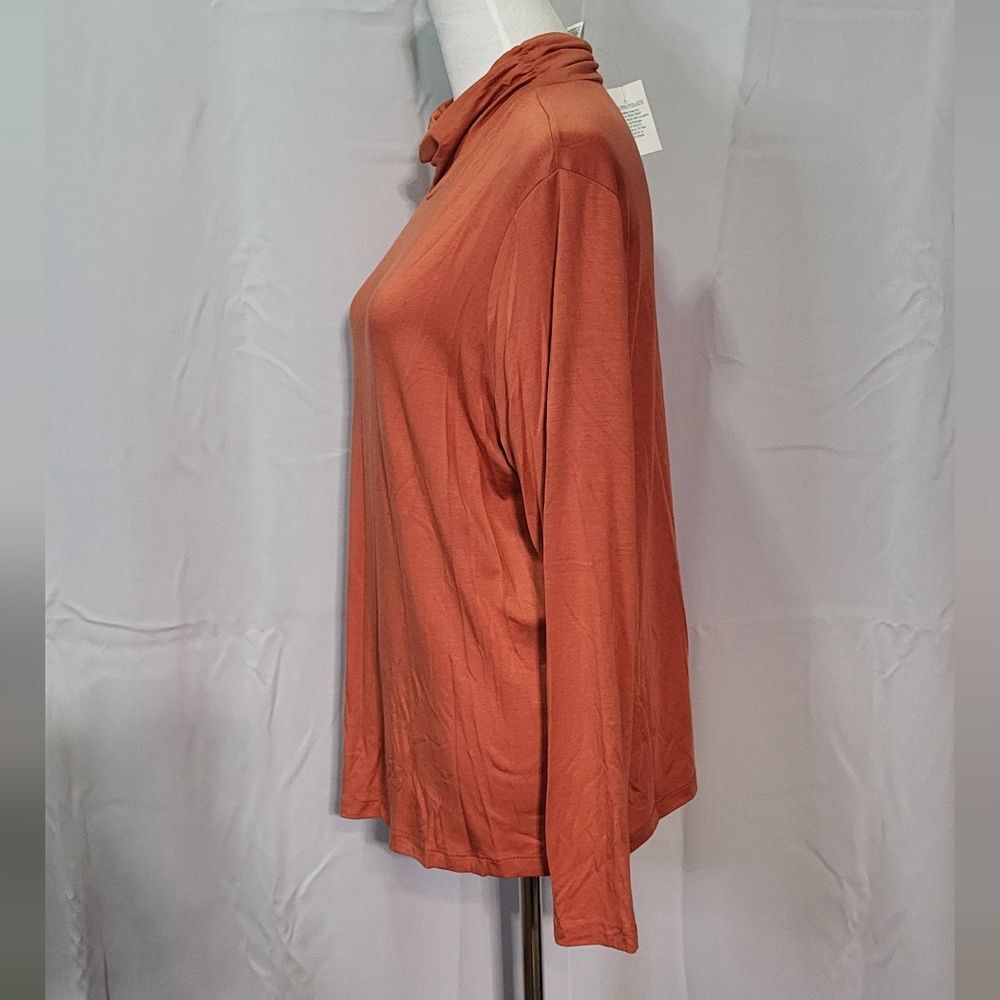 Jillian Nicole Women's NWT Orange Turtleneck Long Sleeve Top Size 1X - Picture 7 of 10